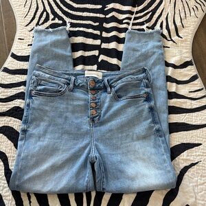 Dear John Light Blue High-Rise Button-Fly Jeans